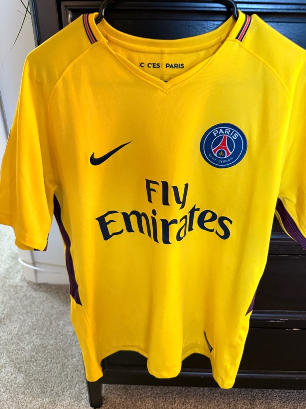 Nike Paris Saint-Germain PSG Neymar Jr. throwback Soccer Jersey